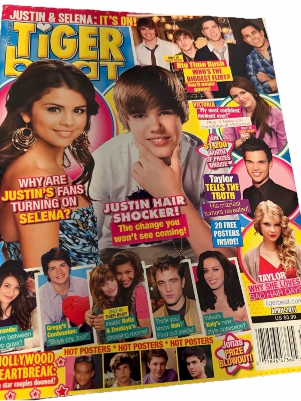 Tiger Beat Magazine April 2011 Justin Bieber